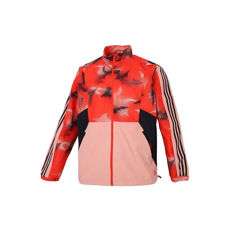 Men s adidas St Wv Newblock Contrasting Colors Pattern Jacket Orange Yellow H40237 L