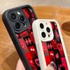 Red Heart Pattern TPU Phone Case For iPhone Air 16e 17 16 15 14 Pro Max 13 12 Pro 15 16 14 Plus Shockproof Soft Silicone Cover