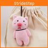 Charming Short Plush Cartoon Hanging Pig Keychain Backpack Accessory For Girls