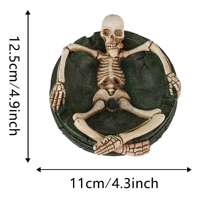 Creative Personality Skull Human Body Resin Ashtray Home Desktop Decoration Ornaments Halloween Gifts Ashtray Home Gadgets Smoke