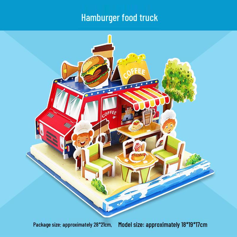 

Kids 3D Puzzle Fun Food Truck House Toy