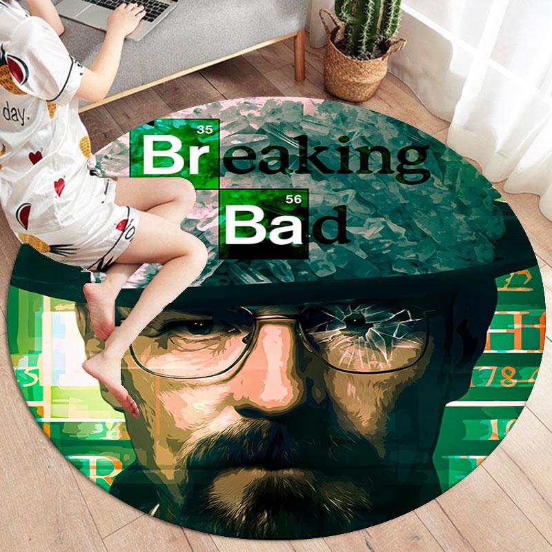 breakingbad Round Area Rug,Carpet Rug for Living Room Bedroom Sofa Playroom Decor,Non-slip Floor Mat