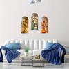 3 Pcs 3D Flower Vase Wall Stickers Faux Flower Wall Art Self-Adhesive Floral Blossom Wall Decals for Bedroom Living Room