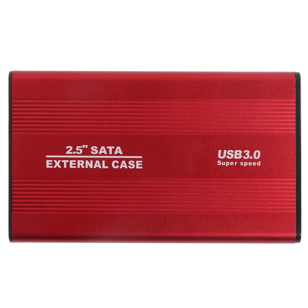 Hard Drive Enclosure 2.5in 4TB LED Indication Aluminum Housing Hot Swappable 5Gbps USB 3.0 Port External HDD Case Red
