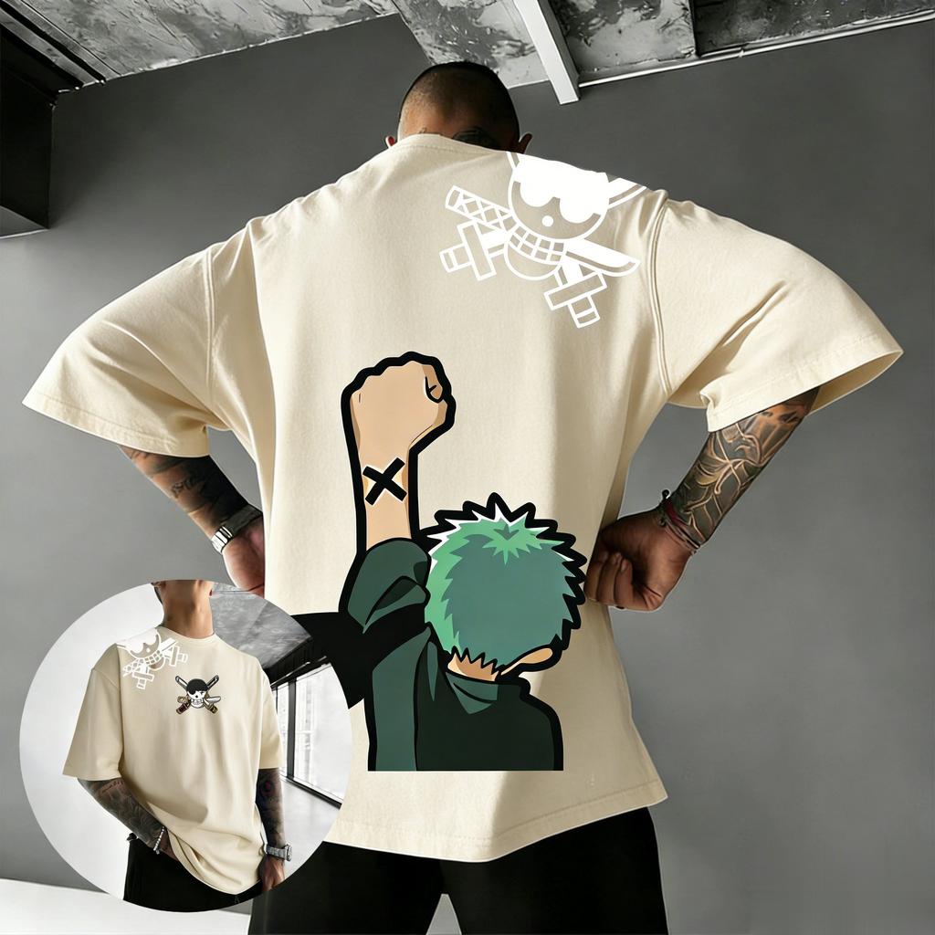 Unisex Tričko s grafikou Zoro Pánské Dámské Streetwear Bavlněné Krátký Rukáv Tričko 2026 Letní Oversized Ležérní Vrcholy Y2k