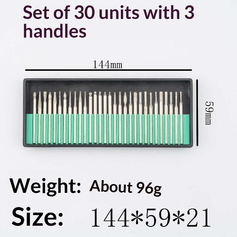 1Set  For Woodworking Engraving Carving Polishing Drill Bit Rotary Tool Set Diamond Grinding Head Wear-resistant Drill Bit Set