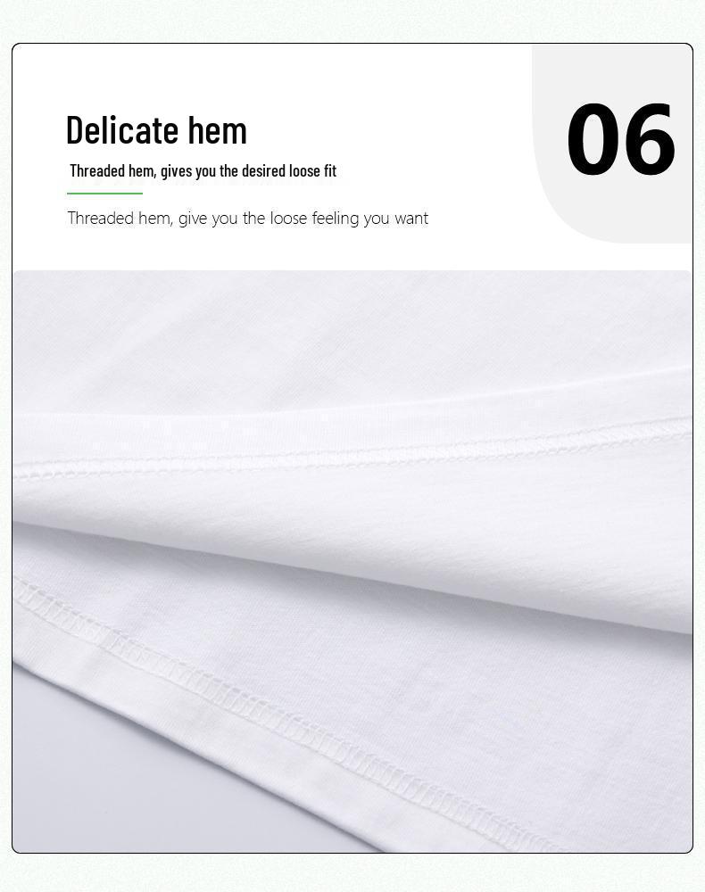 Men's High-End 2025 Summer Trendy Loose Round Neck Cotton T-Shirt