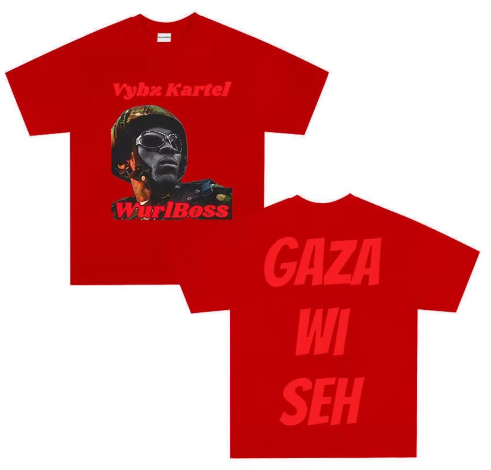 Rapper Vybz Kartelv New Album T Shirt Mens Fashion Hot Sale Cotton Tshirts Vintage Springsummer  Short Sleeve Top Streetwears