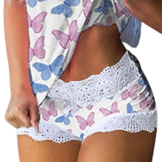 Sleepwear Set Sling Patchwork Ladies Adjustable Bow-knot Vest Shorts for Bedroom
