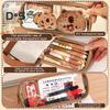 Capybara Pencil Case Large Capacity Multi-Layer Canvas Pen Bag with Compartments Waterproof Material DIY Pencil Case Kit
