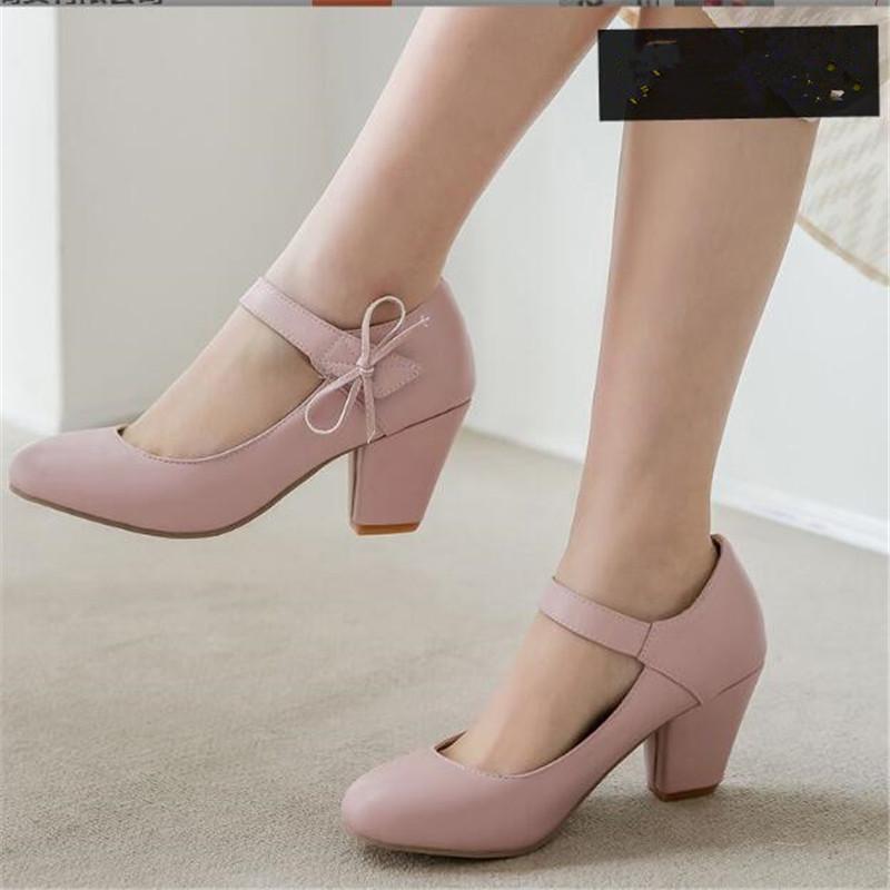 Mode Damen High Heels Schleife Knöchelriemen Frau Kleid High Heel Schuhe Damen Absatz Pumps Party Hochzeitsschuhe Größe 34-46