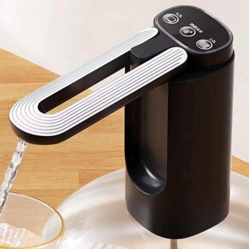 Electric Water Gallon Bottle Pump with 3Mode Automatic Folding Water Dispenser Pump Rechargeable Foldable Desk Water Bottle Pump