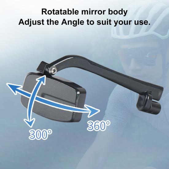 Rearview Bicycle Helmet Mirror Multi-Angle Mirror Scratch-Resistant Cycling Glass Rearview Adjustable Bicycle Riding Accessory