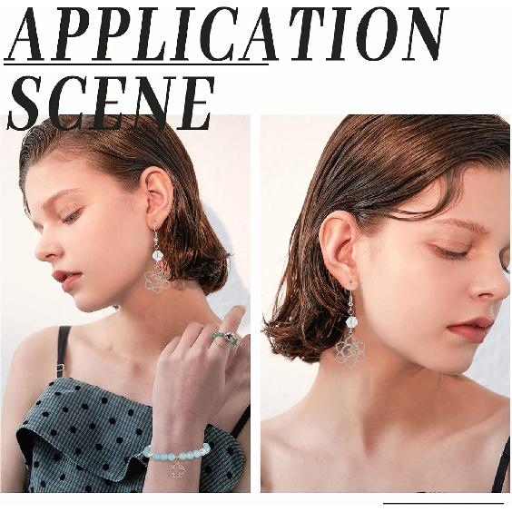 UNICRAFTALE 20pcs 5 Styles Flower Hollow Charm Open Back Bezel Pendants Stainless Steel Frame Charms Dangle Charms Yoga OM Lotus for Resin Pressed