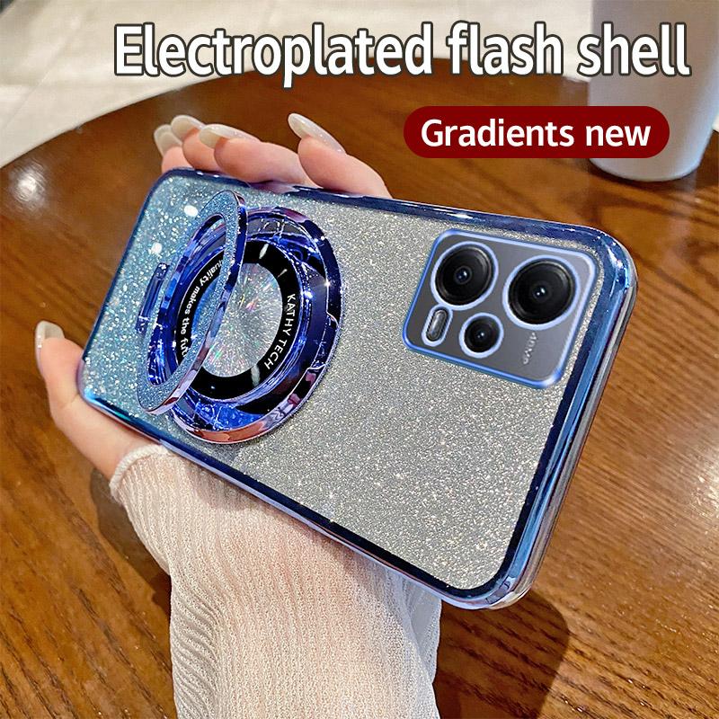 Brokatowe Etui na Telefon z Uchwytem Pierścieniowym Dla Oppo A3 A5 A5X Reno 14 13 FS 12 11 10 Pro 9 8 7 6 5 Lite 4Z 5Z 6Z 7Z 8Z 14F 13F 12F 11F Cover