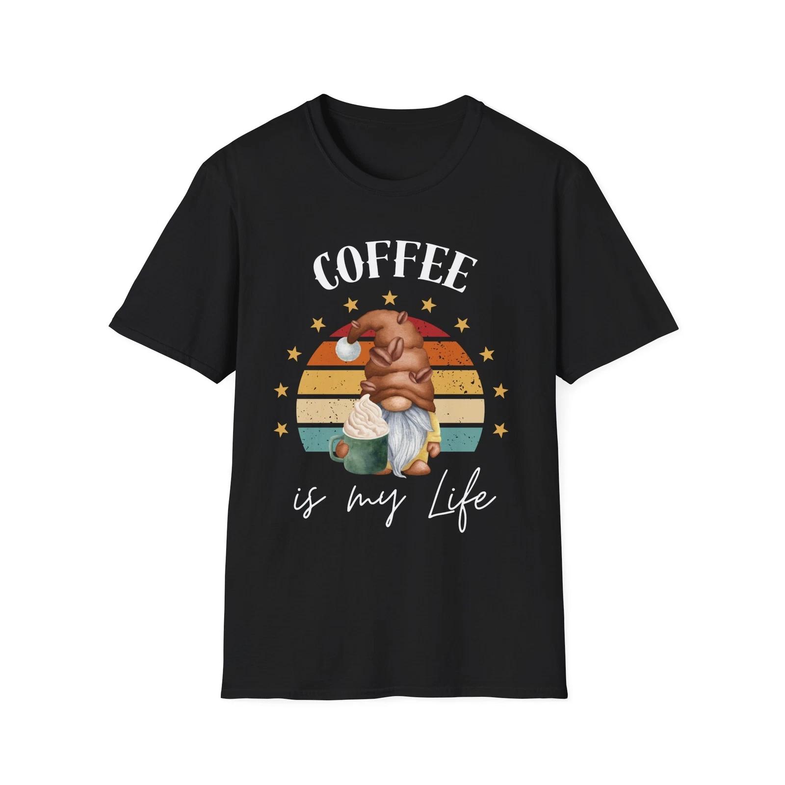 Coffee Gnome Shirt, Gift for Coffee Lovers, Funny Tee XL