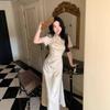 Summer New Great-looking Age Reduction Is Popular Today, National Style Cheongsam New Chinese Long Dress Dress Dress