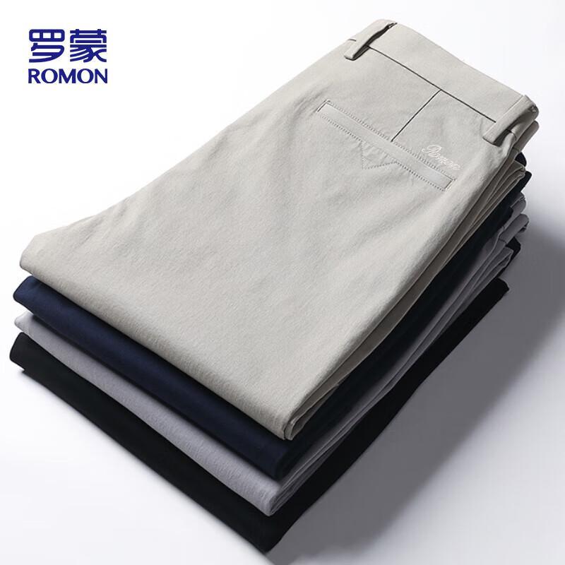 ROMON Men's Loose Straight Casual Pants LM608