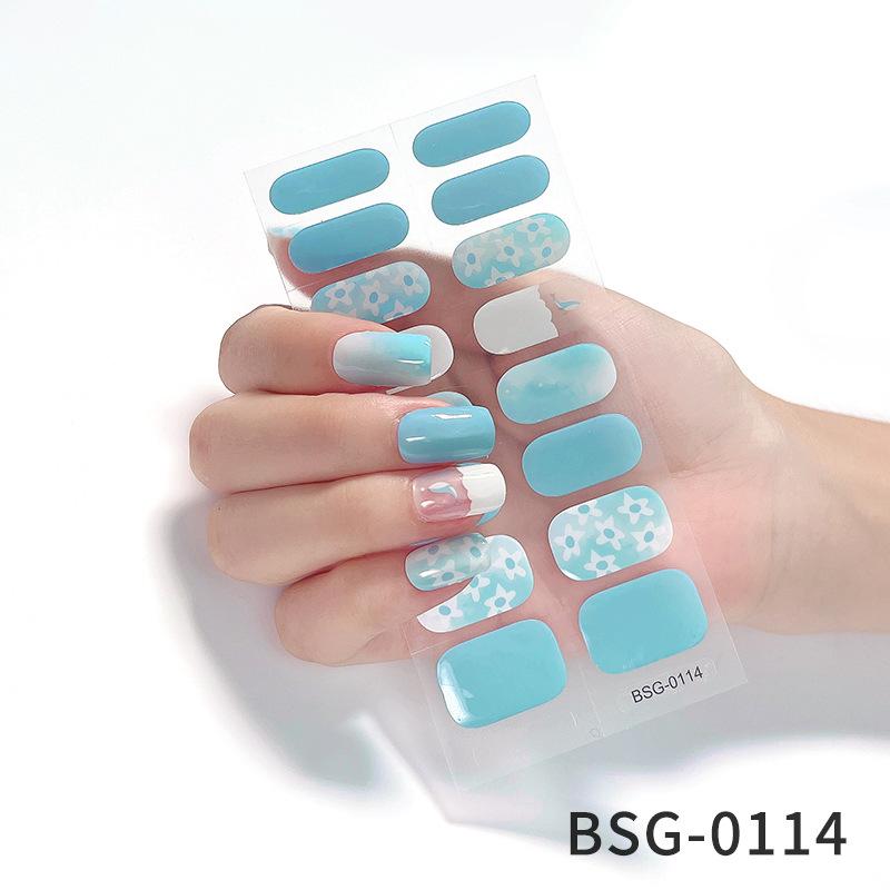 Gelmanikyrtiketter semi-härdade nageltiketter 3D ljusterapinageltiketter