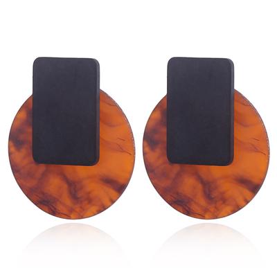 Personalized, Fashionable, Simple Acrylic Earrings with Circular Geometric Earrings