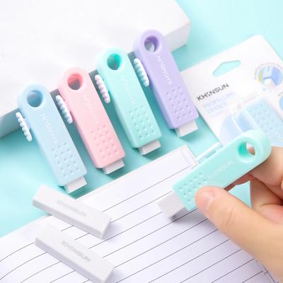 Push-Radiergummi, kreativer Bleistift, Gummi-Radiergummi für Kinder, Zeichnen, Schreiben, Abwischen, Schreibwaren, Schulbedarf