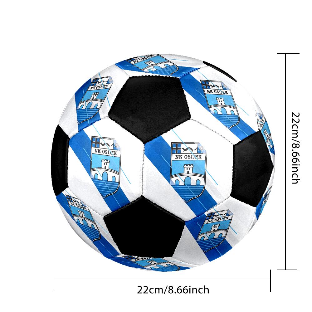 SIZE 5 NK Osijek Soccer Ball Colorful All Ages Machine Stitched PVC Competition Ready Durable High-Bounce