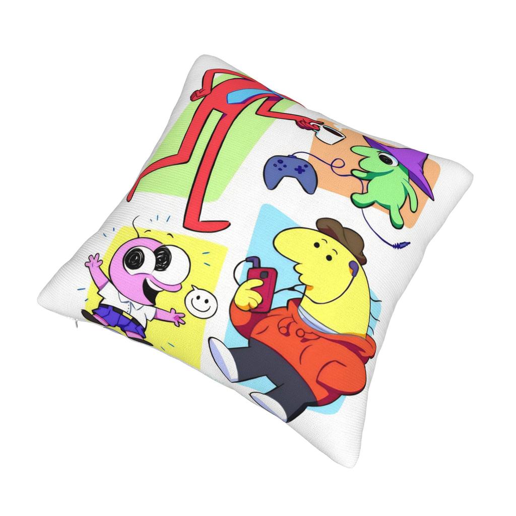 Smiling Friends Pim and Charlie Pillow Cover Printing Cushion Cover Decorative Throw Pillow Case Cover Home Multi-Size