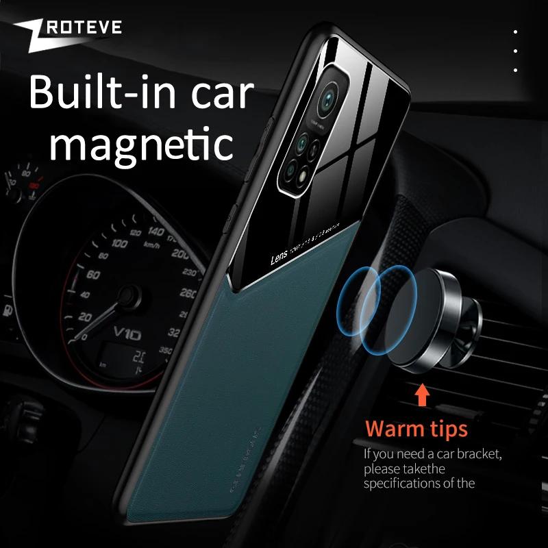 Mi10T Case PU Leather Car Magnetic Hard PC Cover For Xiaomi Mi 10 10T Pro Xiomi Mi10T Lite Mi10 Shockproof Phone Cases