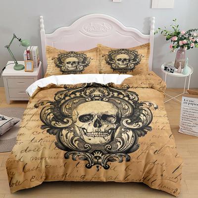 Allen Poe Skull Poster Duvet Cover Set King Queen Double Full Twin Single Size Bed Linen Set