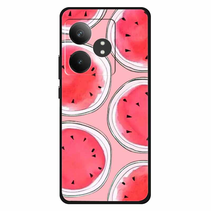 For Realme GT 6T Case Soft Feeling Silicone Luxury Phone Covers For Realme GT 6 GT6 Cases TPU Painted Marble Beautiful GT6t Wolf
