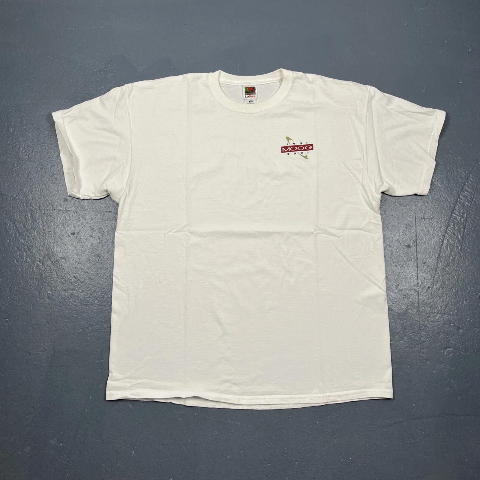 Vintage MOOG Texhnology 50 Year Anniversary Tshirt White XXL 2XL VTG 2XL