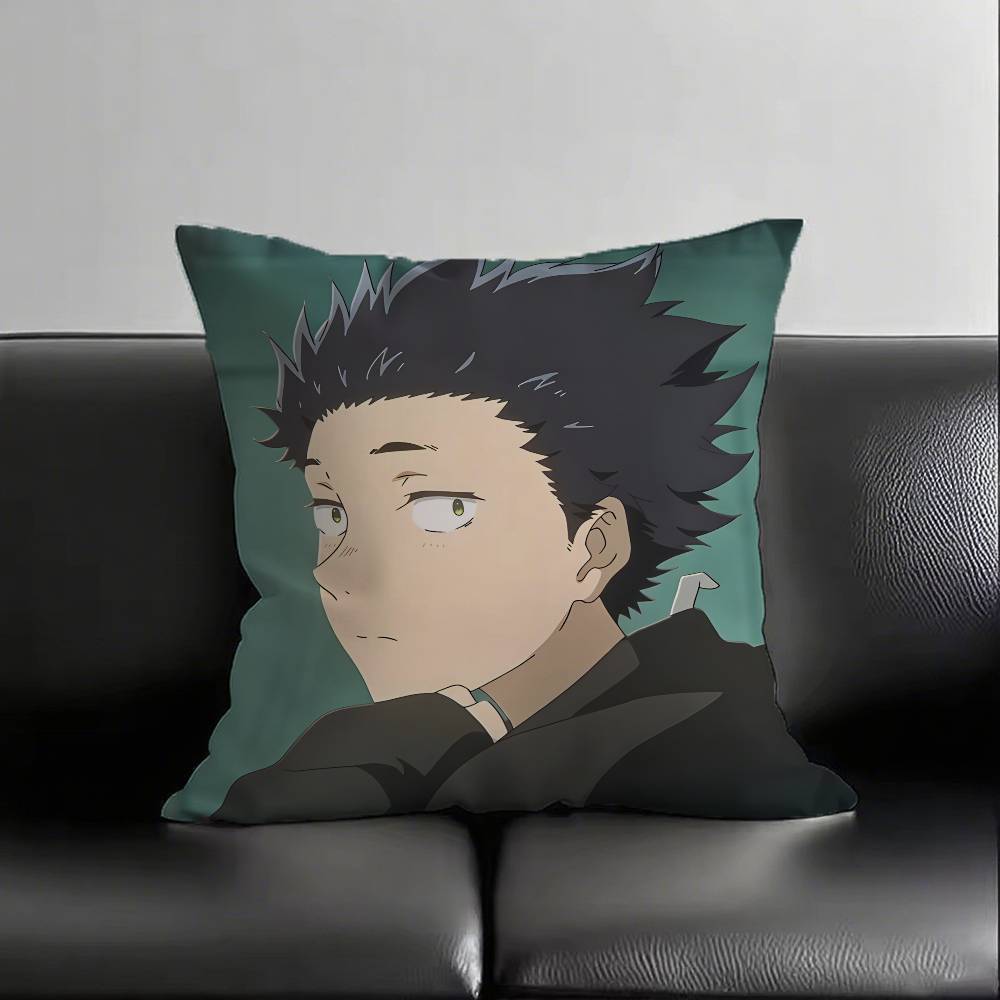 1 Stück Anime A Silent Voice Kissenbezug Mode Quadratischer Kissenbezug Schlafzimmer Sofa Zimmer Innendekoration Freizeit