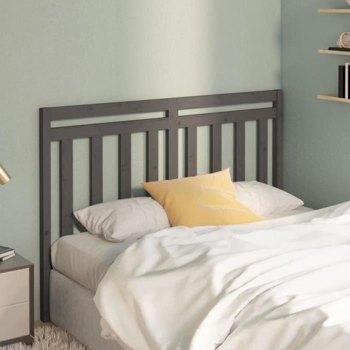 VidaXL Headboard Grey 146x4x100 Cm Solid Pine Wood 817792