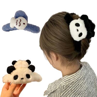 Stylowa i urocza główka lalki panda, akcesoria do włosów, odpowiednia na wszystkie pory roku i różne okazje