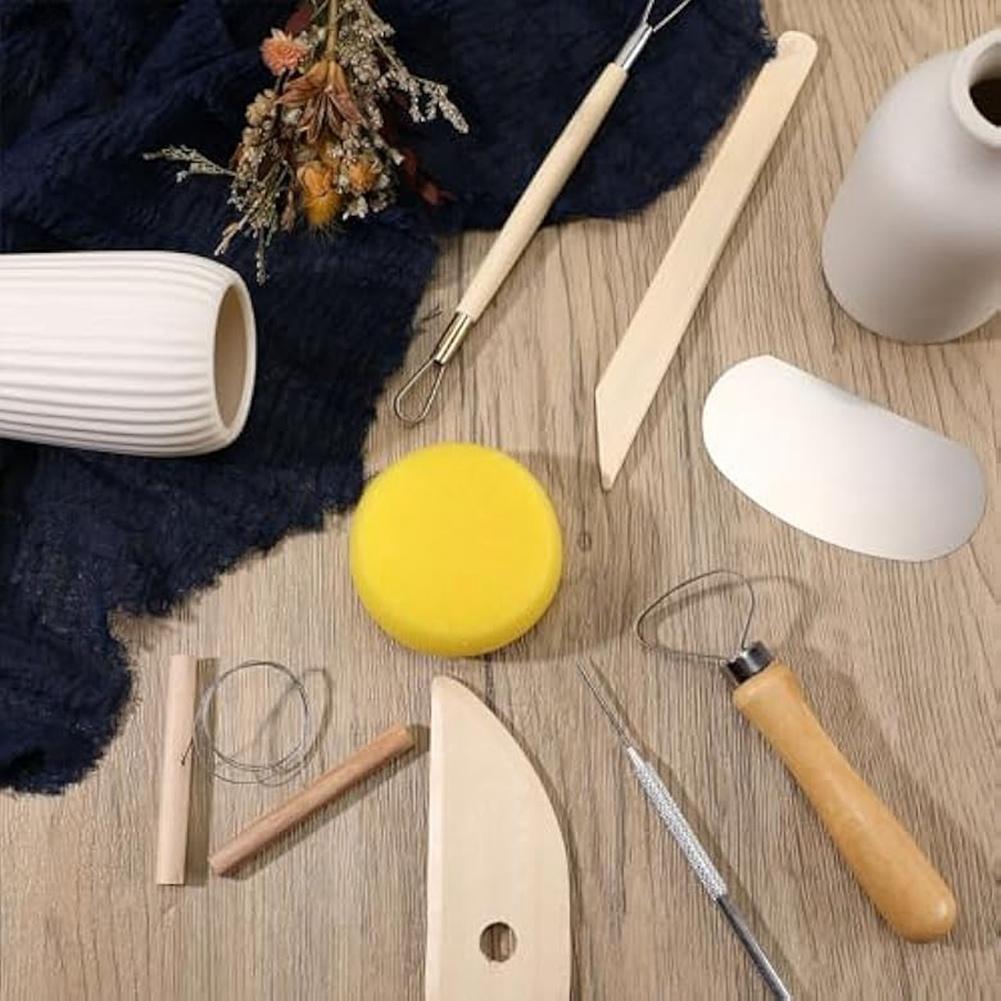 80Pcs Pottery Sculpting Clay Cleaning Tool Set Includes Clay Cutting,Modeling, Trimming Tools For Beginners Level