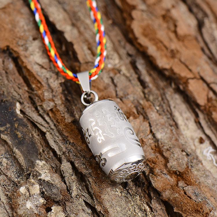 Подвеска-амулет  Мантра Ленгьян из титановой стали  - Ретро, открывающийся амулет для мужчин и женщин