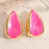 New Water Drop Enamel Oil Drop Earrings Fashion Light Luxury High Sense Women's Earrings Versatile Ear Jewelry