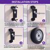 Wall Mount Spare Tire Mount for Enclosed Trailers, Upgraded Spare Wheel Carrier Fit for Camper Spare Tire, Boat Trailer, Garages and Warehouses