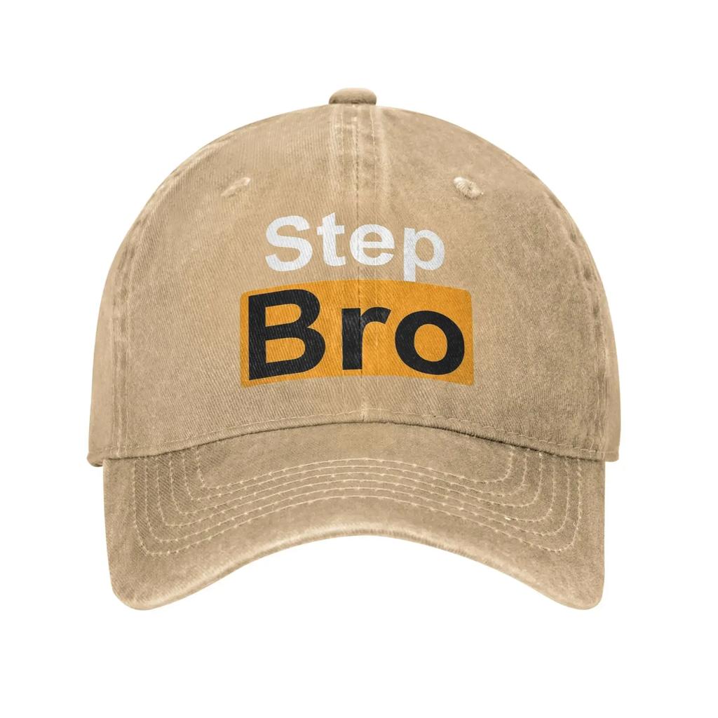 Step Bro Hilarious Novelty Joke Sun Baseball Cap WoUnisex Unisex Washed Hip Hop Hats Wholesale Print Kpop Rock Baseball Caps Gift Idea