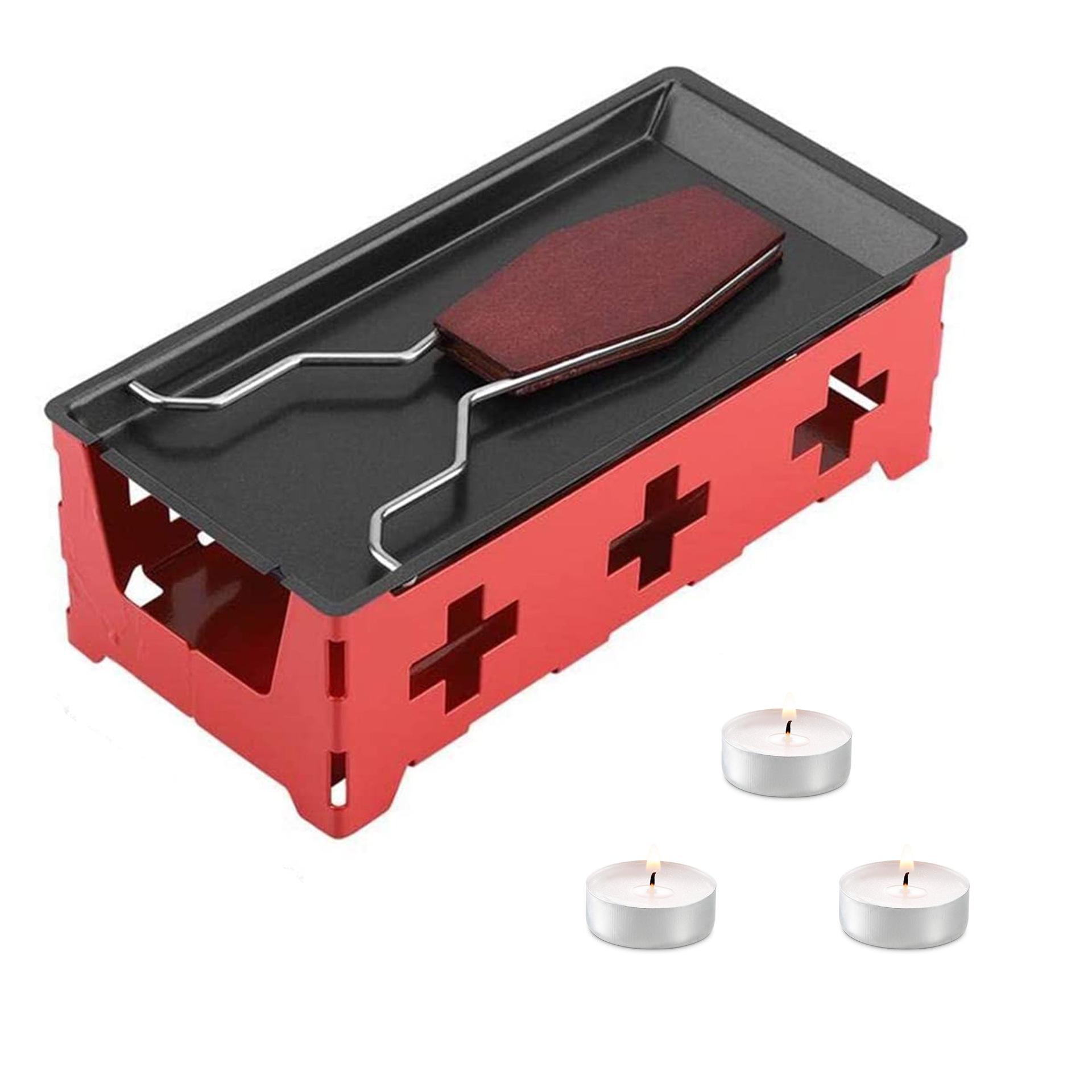 

Портативный набор для сырного фондю с нагревательной плитой и лопаткой для кемпинга