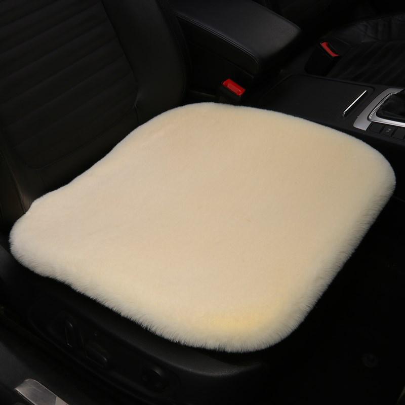 Rabbit Plush Winter Car Seat Cushion - Thick, Warm, No-Backrest, Universal Three-Piece Set