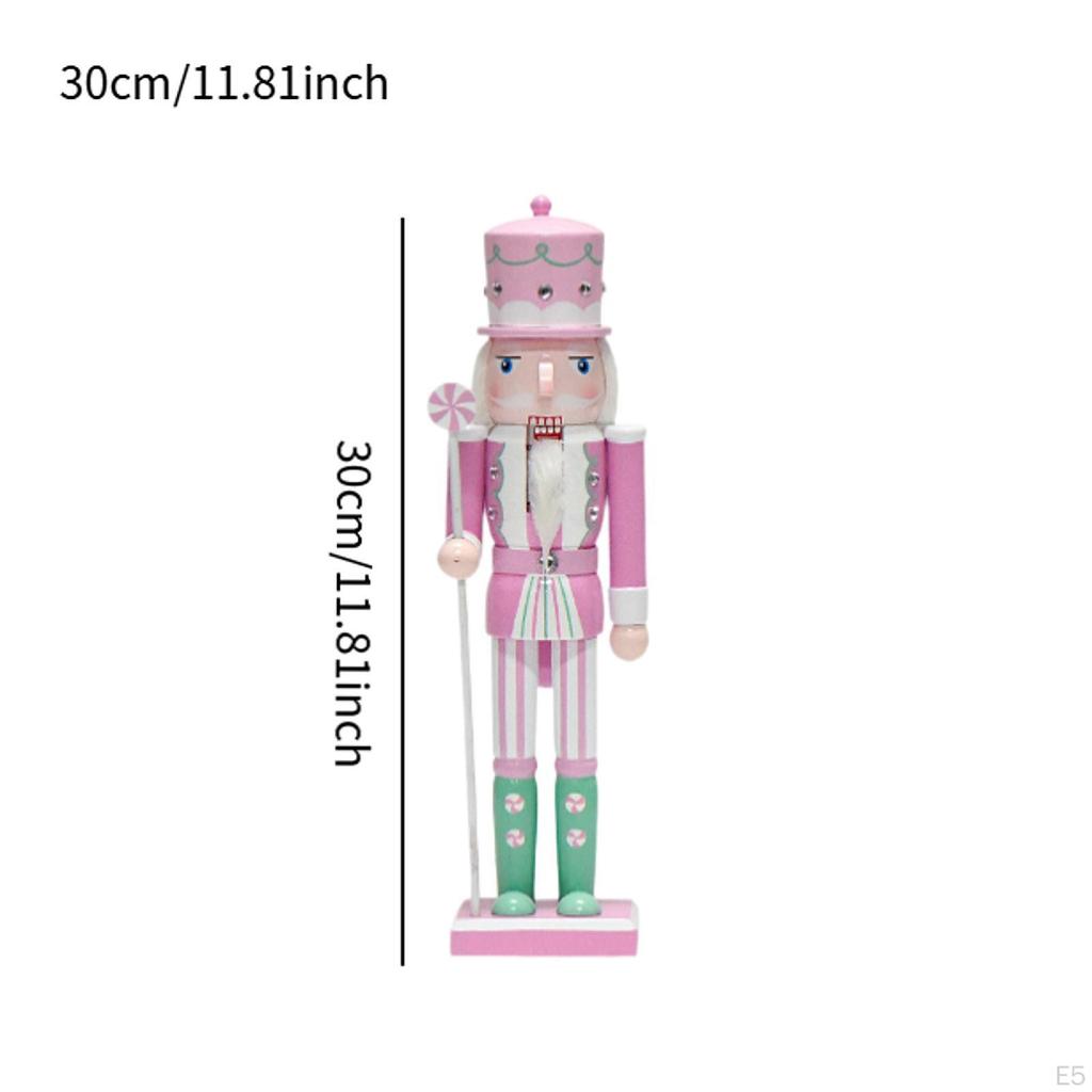 Nutcracker Ornaments Christmas Photo Props Painted Decorative Traditional Desktop Decor