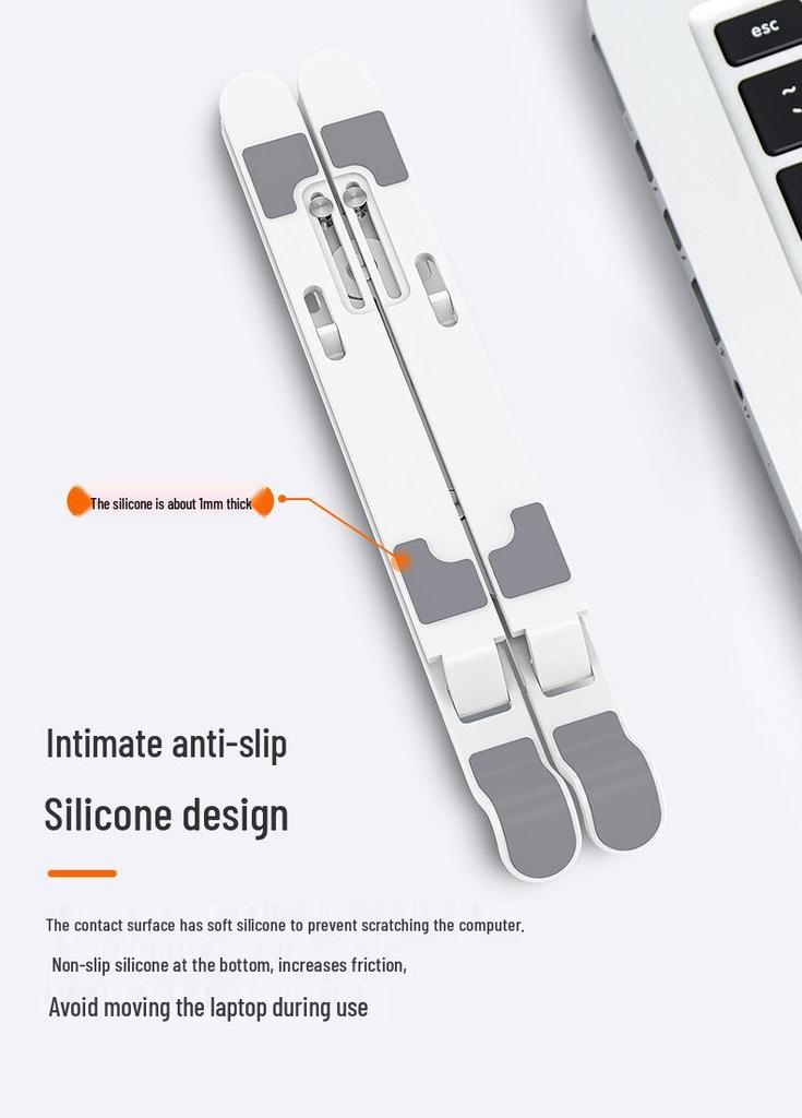 Qisuo A2 Adjustable Folding Portable Laptop & Tablet Stand