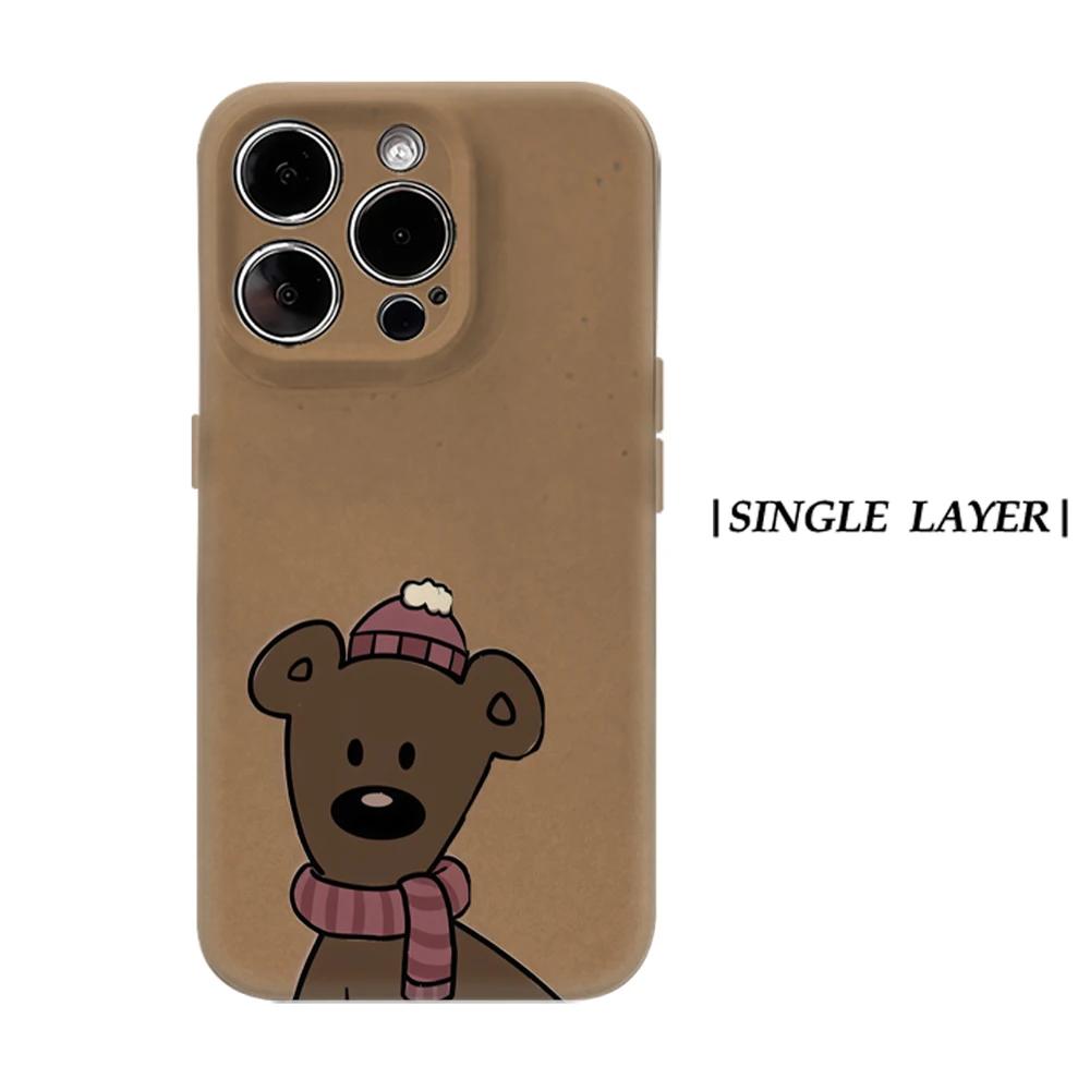 

Winter Bear Cute Phone Case for IPhone 17 16 15 14 13 Pro Max Plus for Magnetic Single Double-layer Tough Case IPHONE14PRO