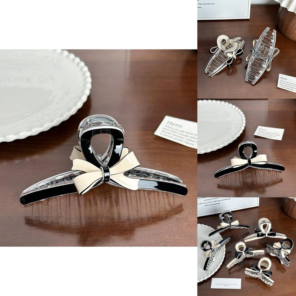 Premium Acetate Hair Claw Clip With Beautiful Bow For Sophisticated Women's Hair Accessories