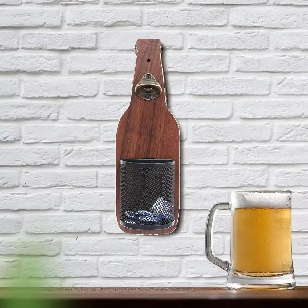 Space Saving Beer Opener Wooden Can Opener Vintage Bottle Opener Kitchen Bar