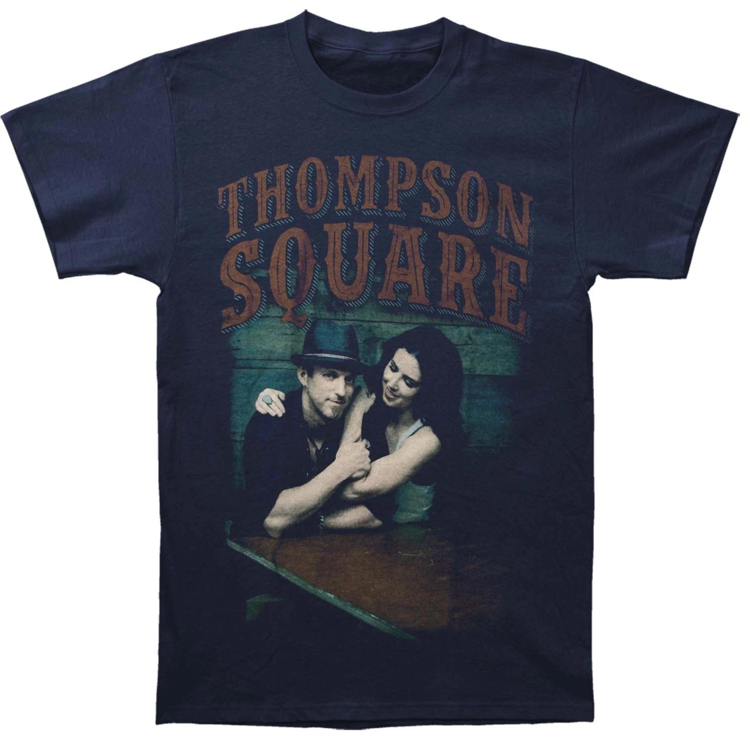 Men s Thompson Square Logo Photo T-shirt X-Large Blue S