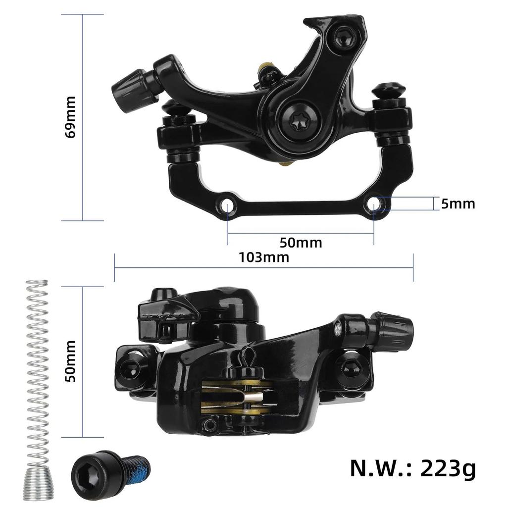 Right Front Right Rear Disc Brakes for Kukirin G2 Electric Scooter Aluminum Alloy Disc Brake Caliper E-Scooter Replacement Parts