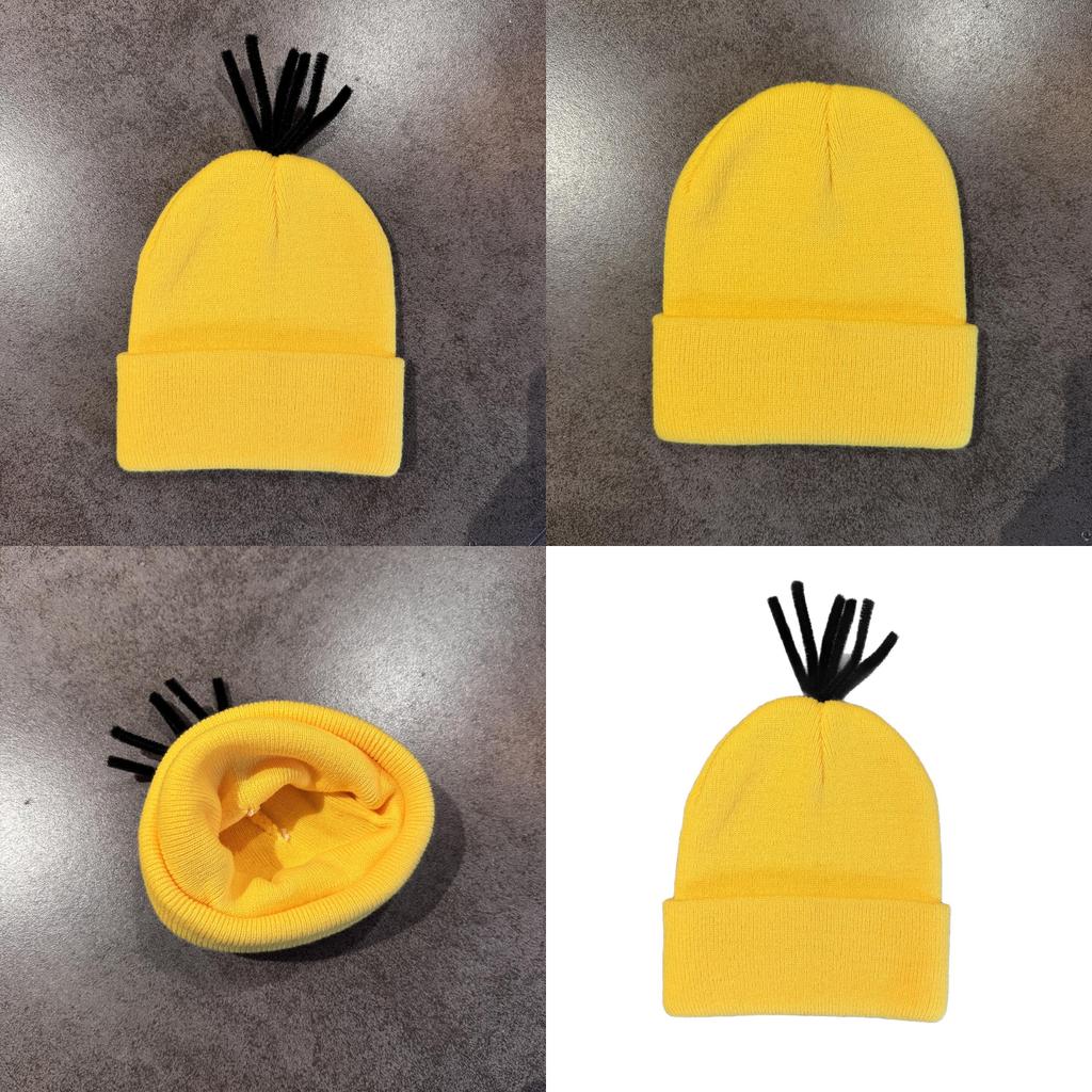 Minions Cartoon Knit Beanie Hat For Winter Warmth And Streetwear Fashion