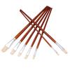 7Pcs Artist Paint Brush Bristle Paintbrush Wood Handle Paint Brush for Oil Acrylic Watercolor Gouache Painting